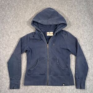 American Giant Navy Blue Classic Fit Full Zip Up Hoodie Women's Size Large